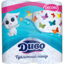 Туалетная бумага ДИВО Decoro 4 шт (4820003838419)