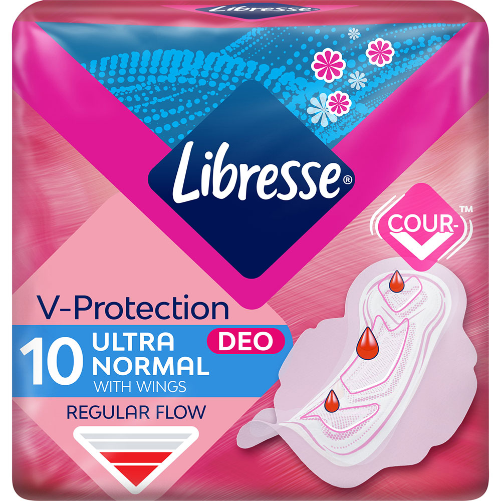 Гігієнічні прокладки Libresse Premium Ultra Normal Soft Deo 10 шт (7322540337938)