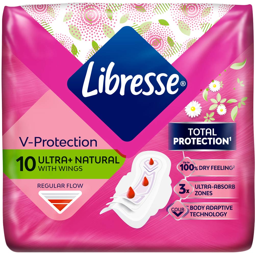 Гигиенические прокладки Libresse Ultra Normal Aloe Vera & Camomile 10 шт (7322540344059) Вид прокладки