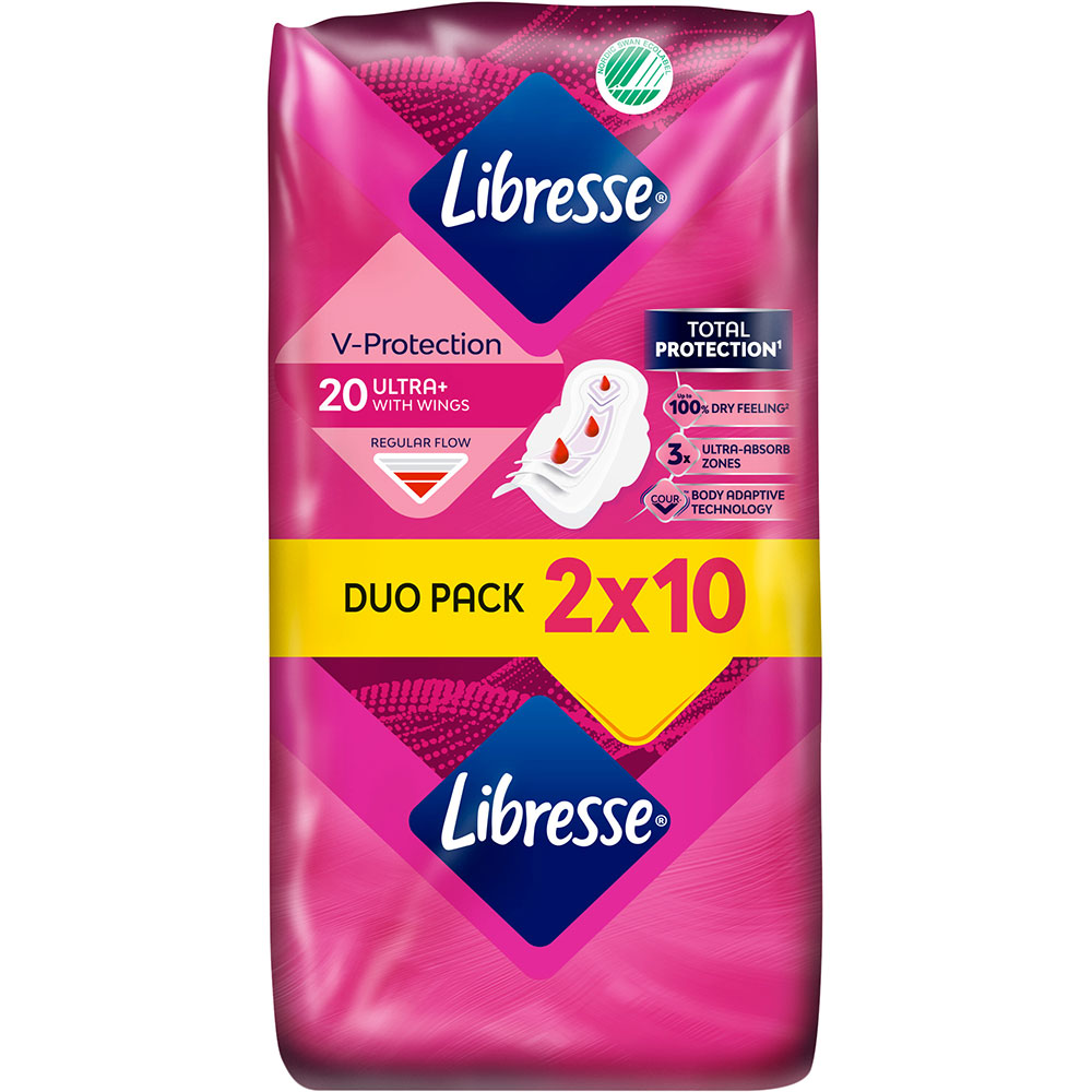 Гигиенические прокладки Libresse Ultra 20 шт (7310791245607) Особенности 4 капли, с крылышками, ультратонкие