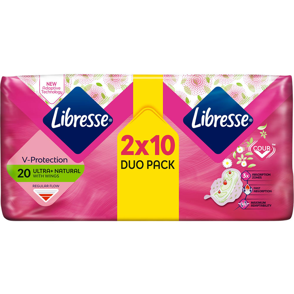 Гигиенические прокладки Libresse Ultra Normal Aloe Vera & Camomile 20 шт. (7322540344011) Вид прокладки