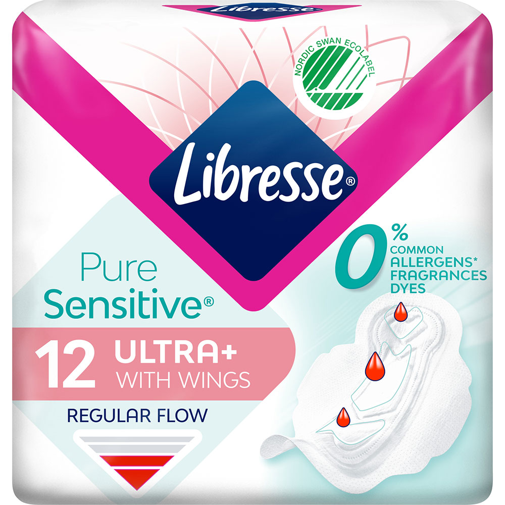 Гігієнічні прокладки Libresse Pure Sensitive Ultra 12 шт (7322541161747)