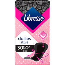 Прокладки гігієнічні LIBRESSE Daily Fresh Normal Black 30шт (7322540919516)