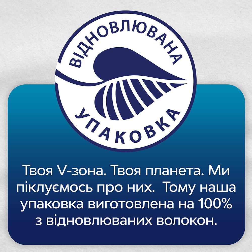 Прокладки гигиенические LIBRESSE Dailies Natural Care Regular 20шт (7322540306378) Вид прокладки