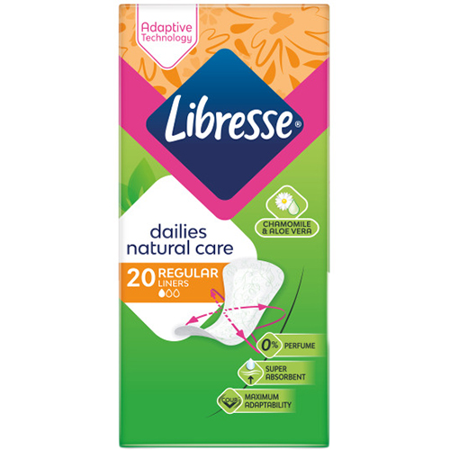 Прокладки гигиенические LIBRESSE Dailies Natural Care Regular 20шт (7322540306378)