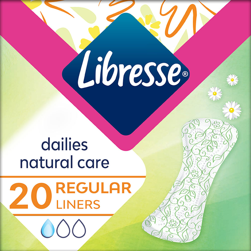 Прокладки гігієнічні LIBRESSE Dailies Natural Care Regular 20шт (7322540306378)