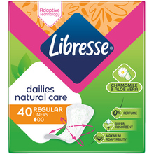 Прокладки гігієнічні LIBRESSE Dailies Natural Care Regular 40шт (7322540306392)