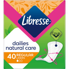 Прокладки гігієнічні LIBRESSE Dailies Natural Care Regular 40шт (7322540306392)