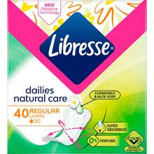 Прокладки гігієнічні LIBRESSE Dailies Natural Care Regular 40шт (7322540306392)