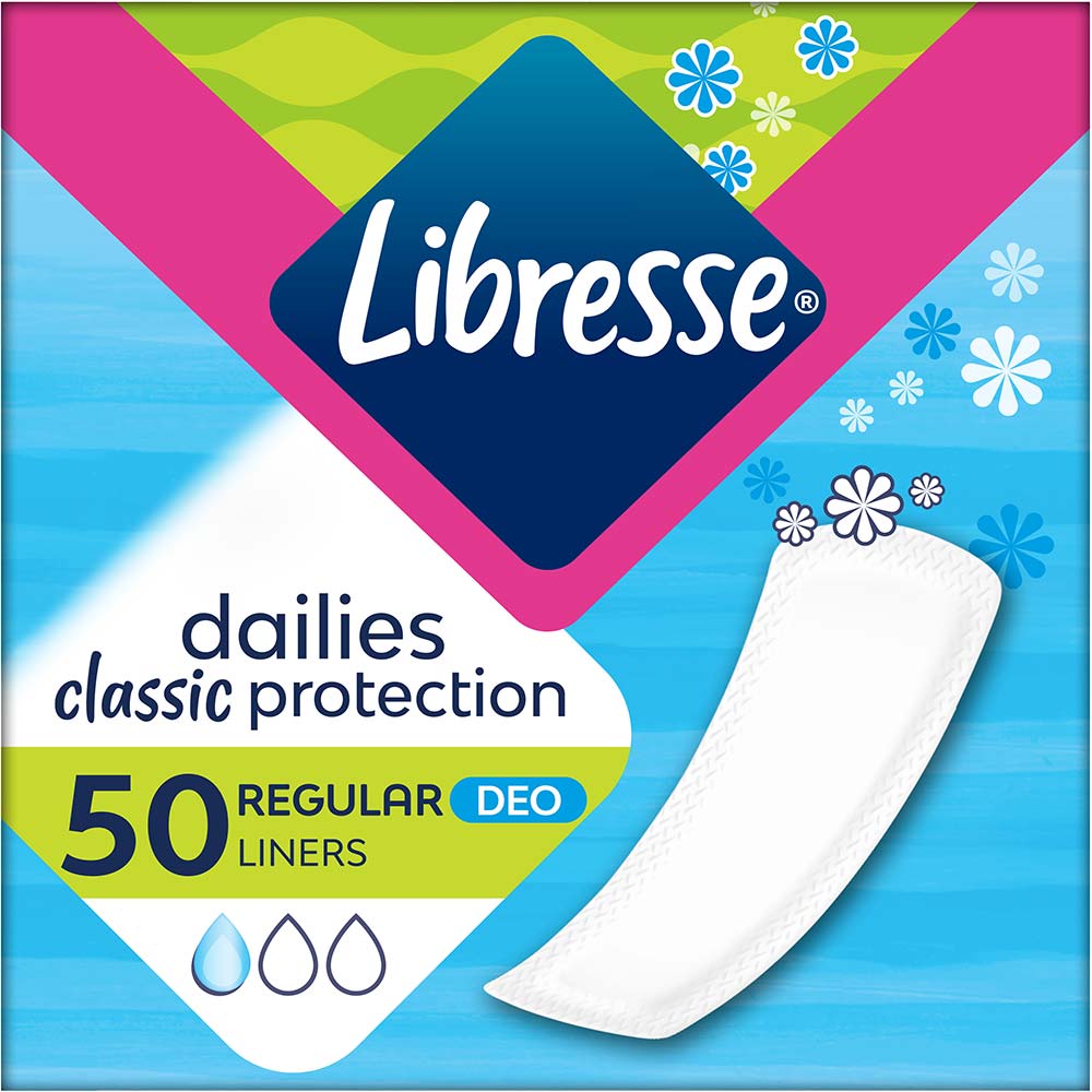 Прокладки гигиенические LIBRESSE Dailies Classic Protection Deo 50шт (7322540261455)