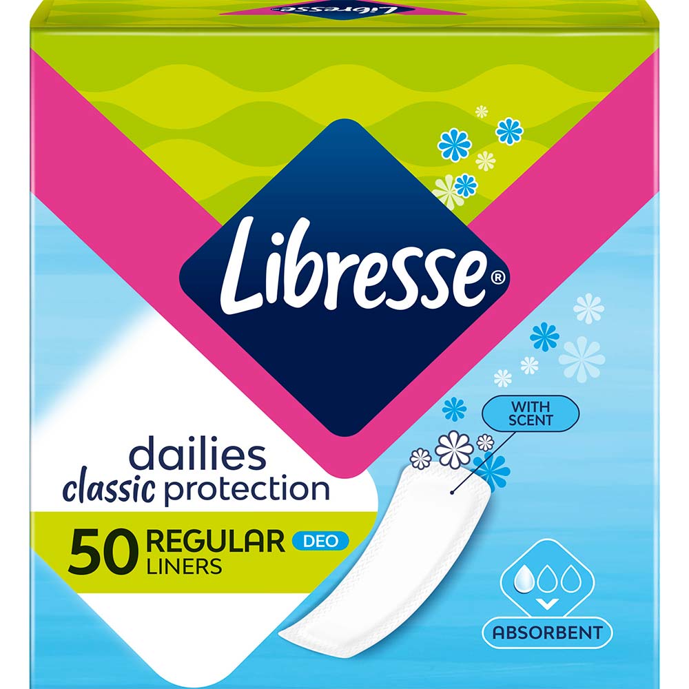 Прокладки гигиенические LIBRESSE Dailies Classic Protection Deo 50шт (7322540261455) Вид прокладки