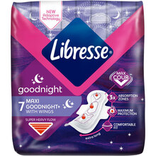 Прокладки гігієнічні Libresse Maxi Goodnight 7 шт (7322540823356)