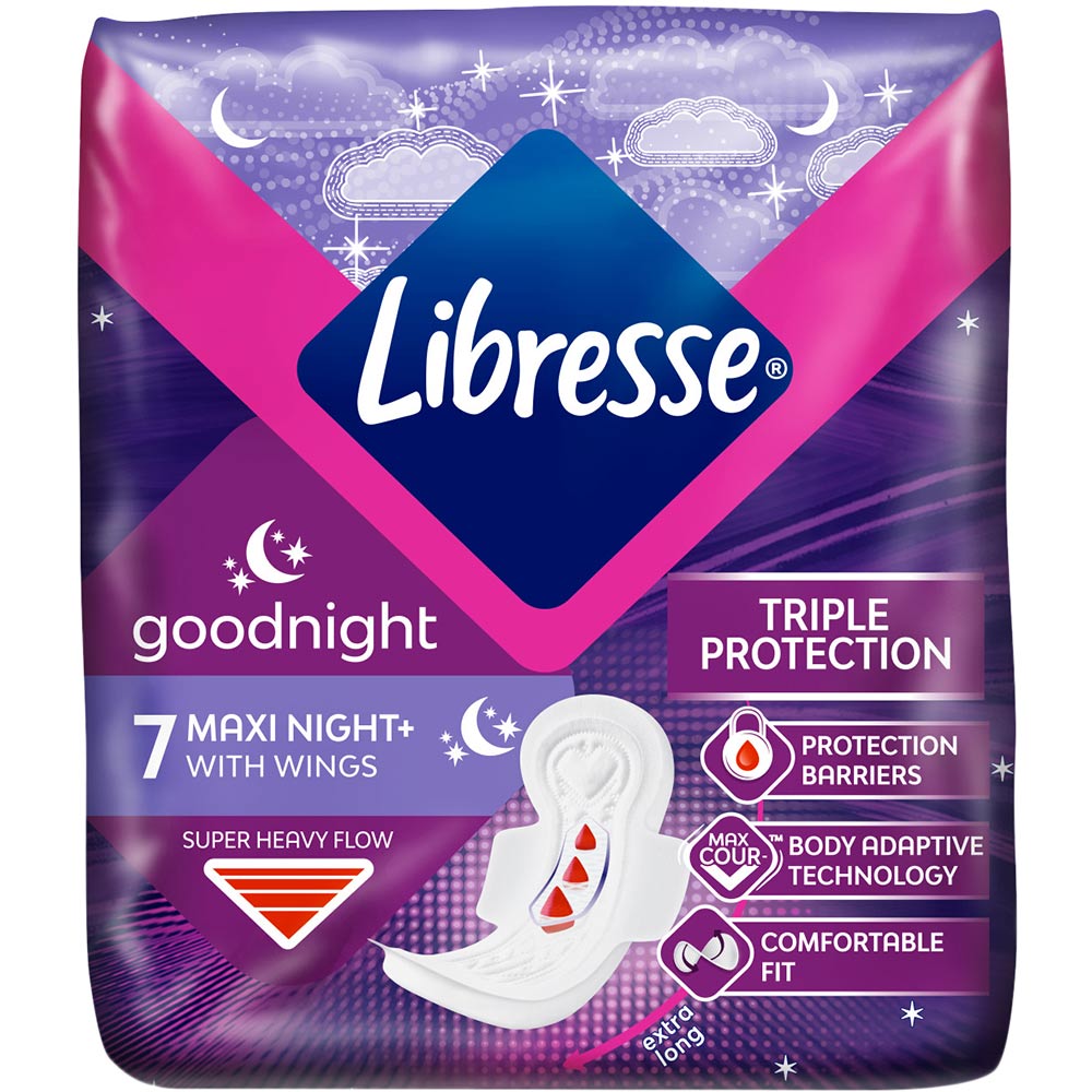 Прокладки гигиенические Libresse Maxi Goodnight 7 шт (7322540823356) Вид прокладки