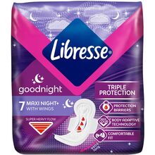 Прокладки гигиенические Libresse Maxi Goodnight 7 шт (7322540823356)