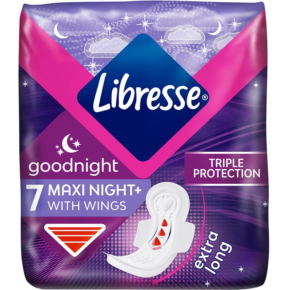 Прокладки гигиенические Libresse Maxi Goodnight 7 шт (7322540823356)