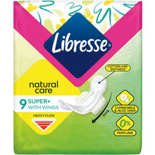 Гігієнічні прокладки Libresse Natural Care Ultra Clip Super 9 шт (7322540523744)