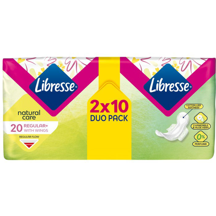 Прокладки гігієнічні Libresse Natural Care Normal 20 шт (7322540137613) Вид прокладки