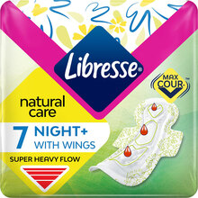 Гігієнічні прокладки Libresse Natural care Maxi Night 7 шт (7322540611236)