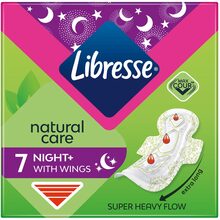 Гигиенические прокладки Libresse Natural care Maxi Night 7 шт (7322540611236)