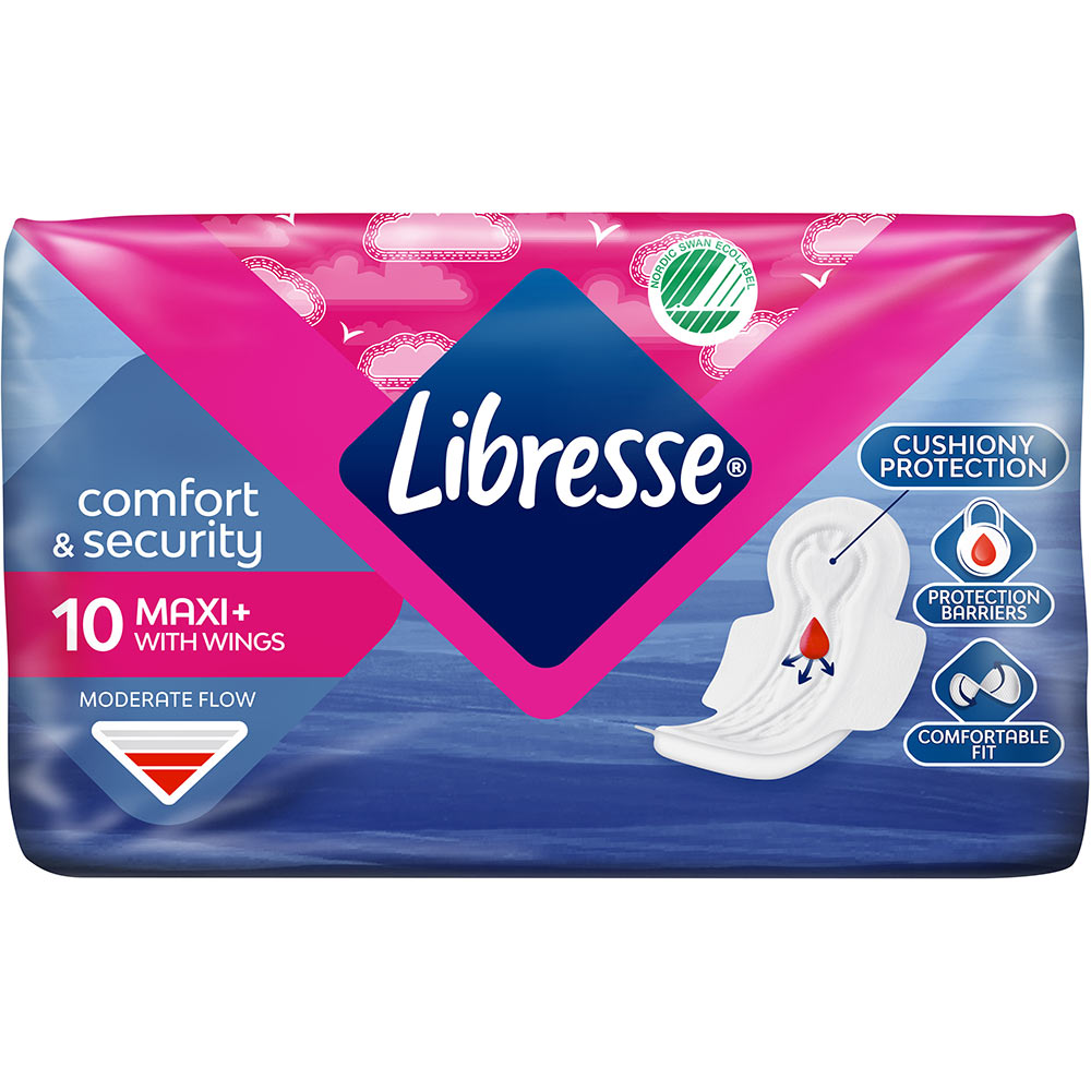 Гигиенические прокладки Libresse Maxi Normal Soft 10 шт (7310790088137) Вид прокладки
