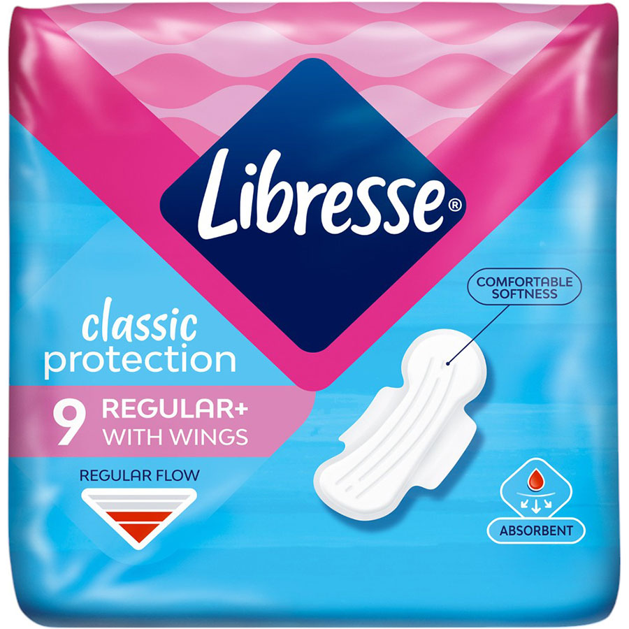 Гигиенические прокладки Libresse Classic Protection Regular 9 шт (7322541233390) Вид прокладки