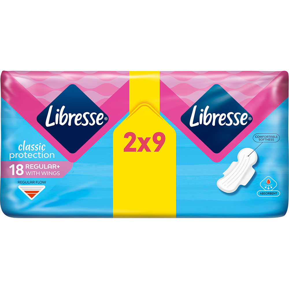 Гигиенические прокладки Libresse Classic Protection Regular 18 шт (7322541233604) Вид прокладки