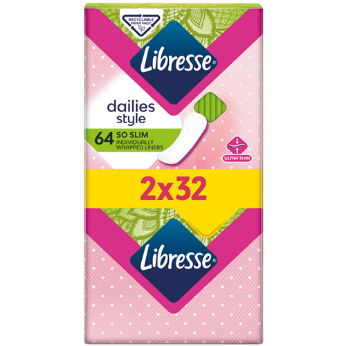 Прокладки ежедневные Libresse Dailies Style Slim 64 шт (7322540575477) Вид прокладки