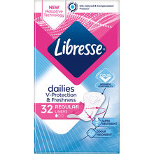 Ежедневные прокладки Libresse Dailies Fresh Regular 32 шт (7310791255231)