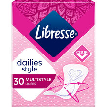 Щоденні прокладки Libresse Dailies style Multistyle Liners 30 шт (7322540678642)