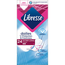 Ежедневные прокладки Libresse Dailies Fresh Extra Long Удлиненные 24 шт (7322540062656)