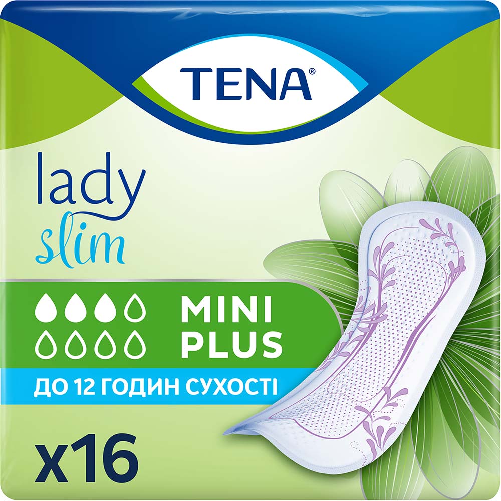 Прокладки урологические TENA Lady Slim Mini Plus 16шт (7322540852868)