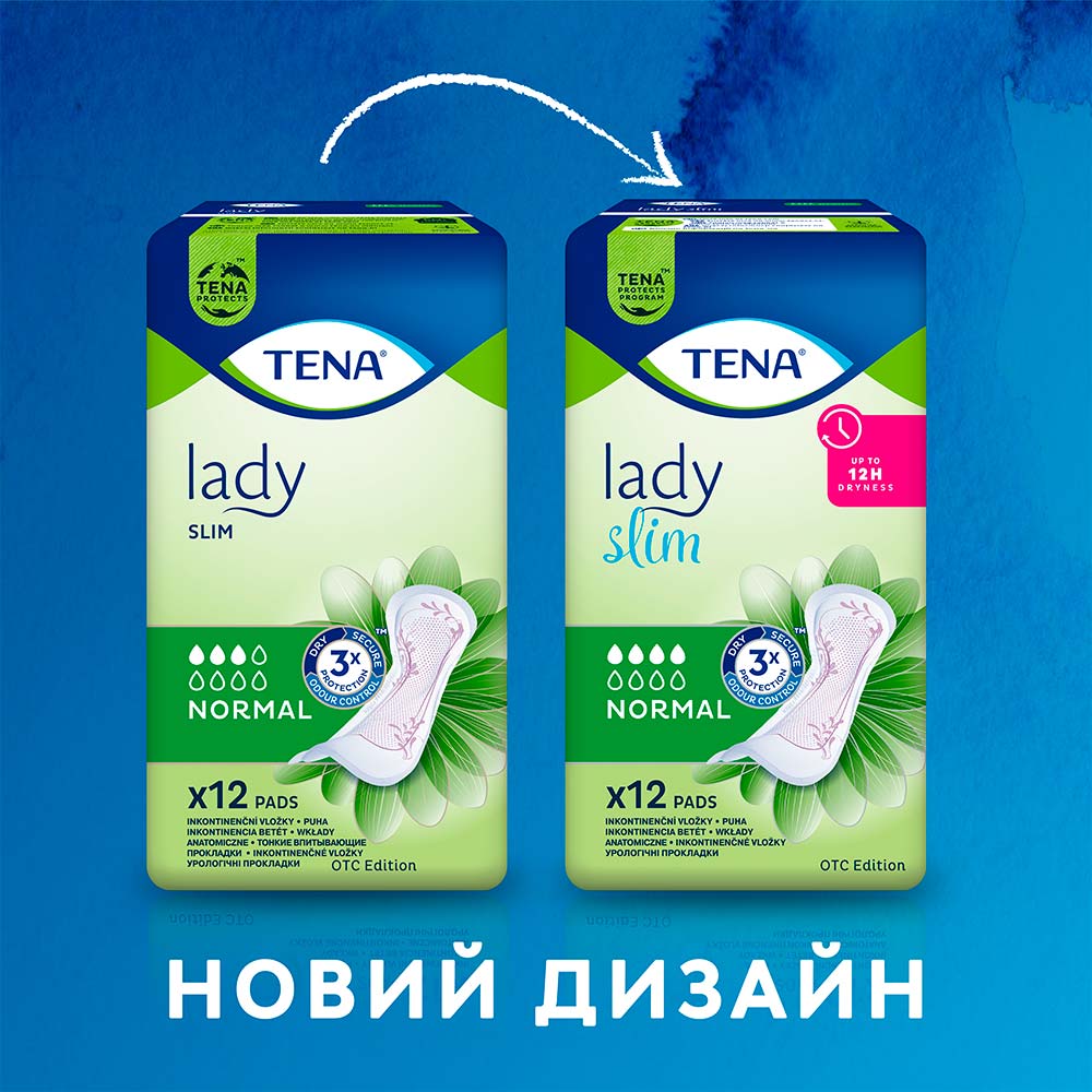 Прокладки урологічні TENA Lady Slim Normal 12шт (7322540852127) Особливості 4 краплі;