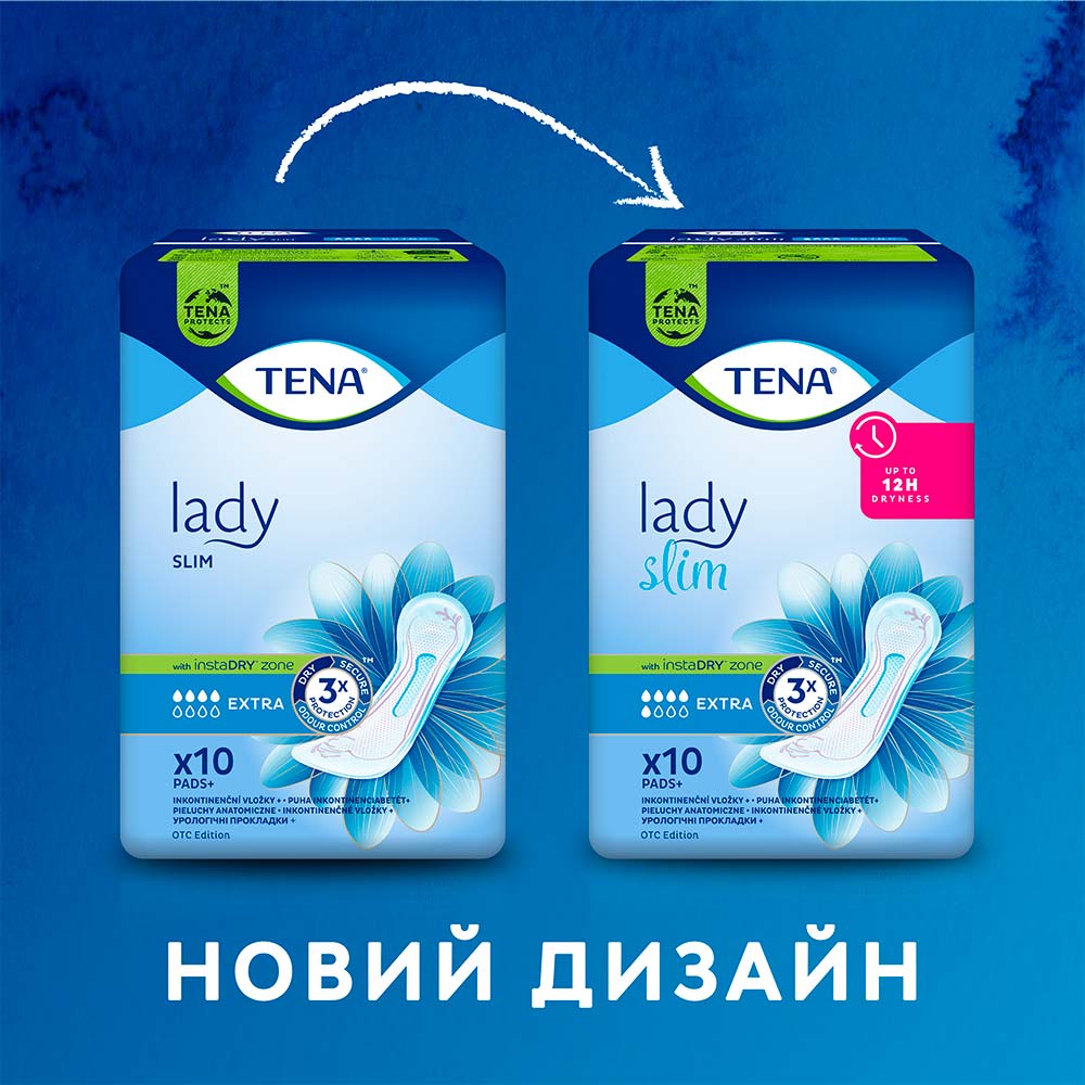 Прокладки урологічні TENA Lady Slim Extra 10шт (7322541451404) Особливості 5 крапель;