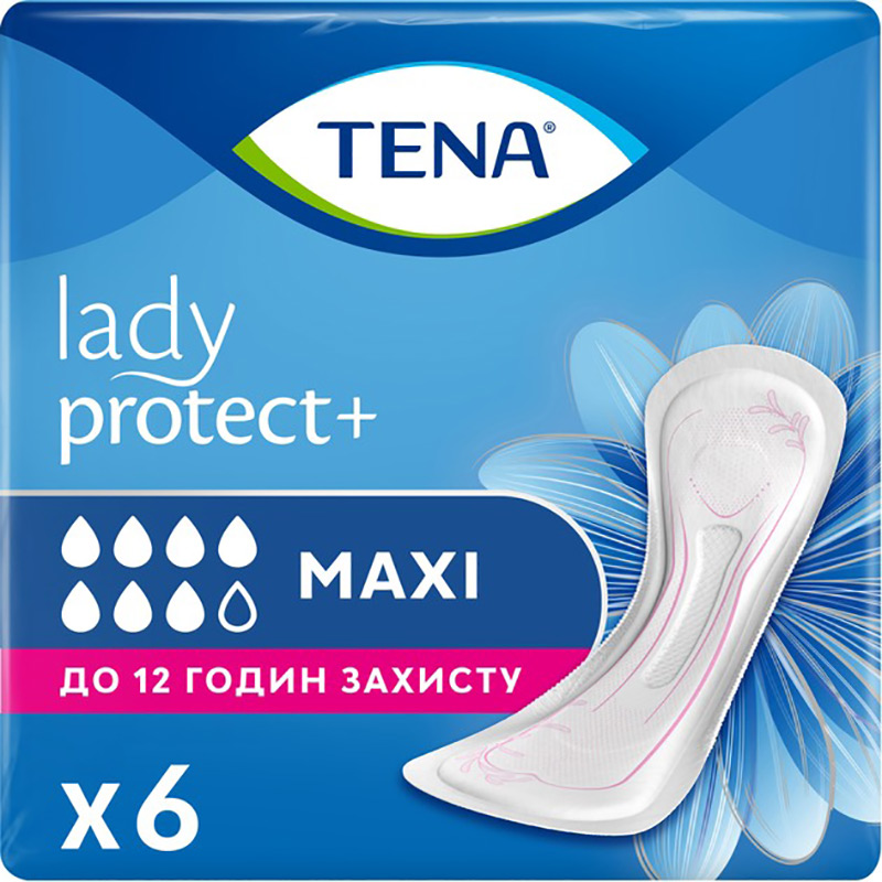 Прокладки урологічні TENA. Lady Protect+ Maxi 6 (7322540593129)