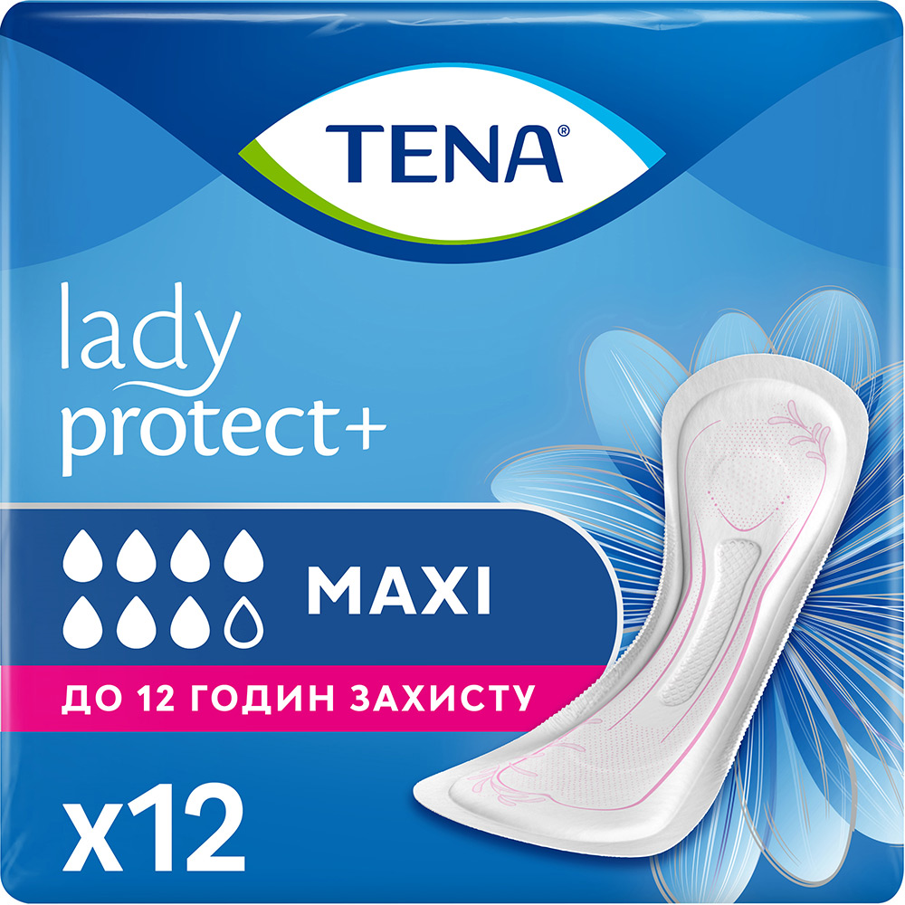 Прокладки урологічні TENA Lady Protect+ Maxi 12 (7322540593143)