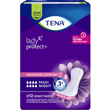 Прокладки урологические TENA Lady Protect+ Maxi Night 12 (7322541120966)