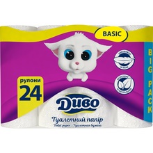 Туалетная бумага ДИВО BASIC 24 рулона (4820003836712)