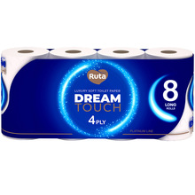 Туалетная бумага RUTA Dream touch четырехслойная 8 рулонов (58771191)