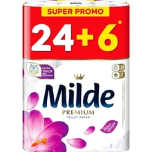 Туалетная бумага EMEKA Milde Relax Purple 3-слойная 24+6 шт (3800024036231)