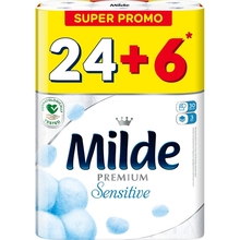 Туалетная бумага EMEKA Milde Relax Sensitive 3-слойная 24+6 шт (3800024027529)