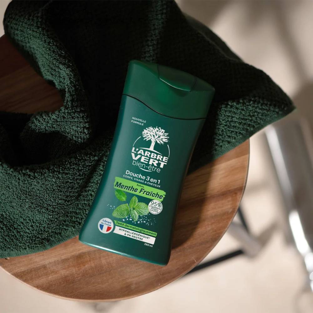 Крем-гель для душа L'ARBRE VERT 3 в 1 Свежая мята 260 мл (3450601100420) Вид крем-гель для душа