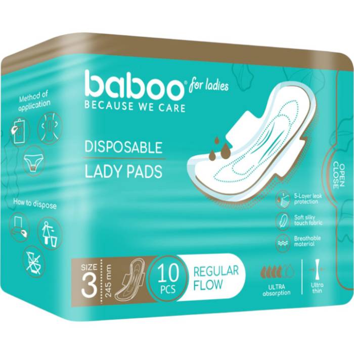 Прокладки BABOO для вагітних 10 шт (2-121)