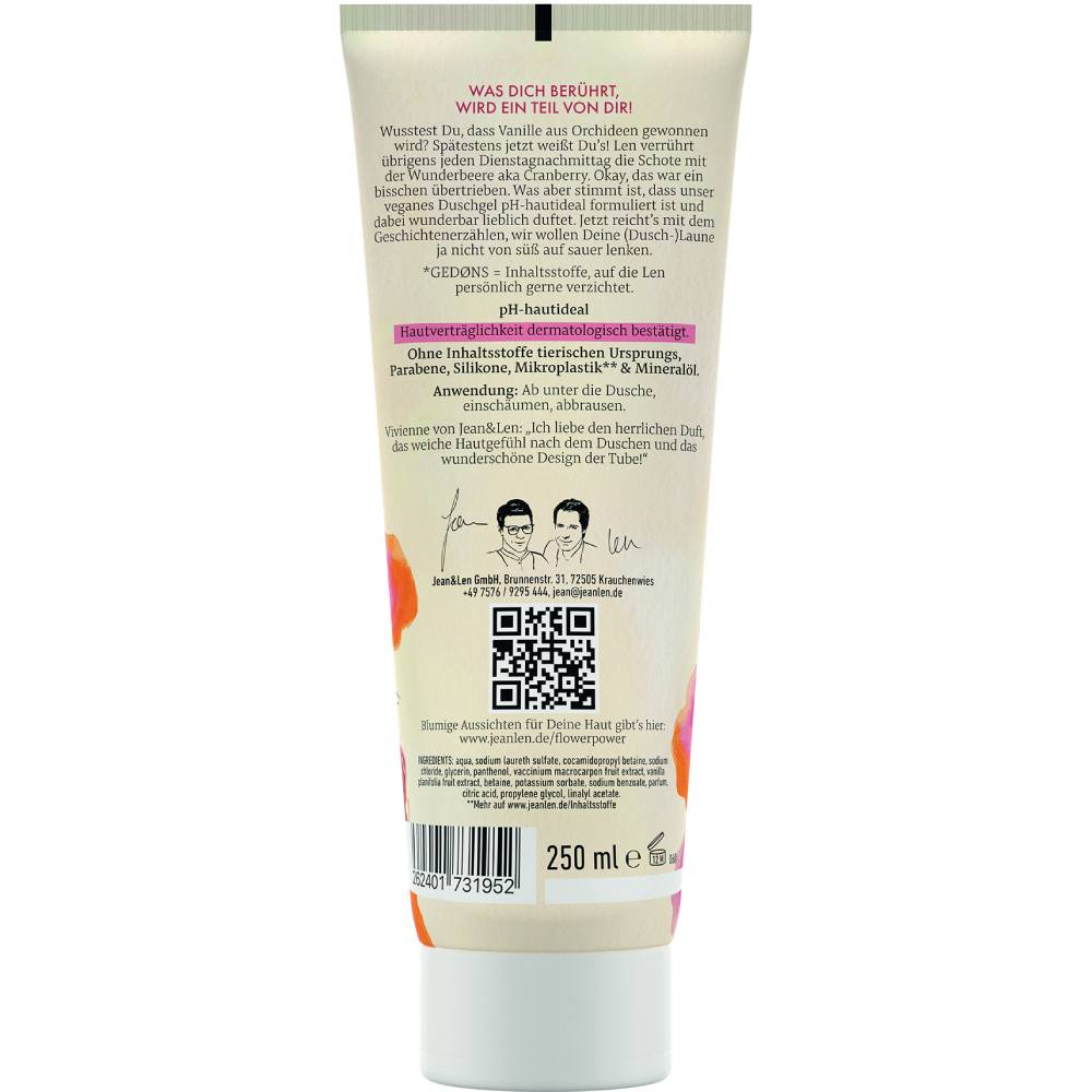 Гель для душа JEAN_LEN Клюква-Ваниль 250мл (4262401731952) Вид гель для душа