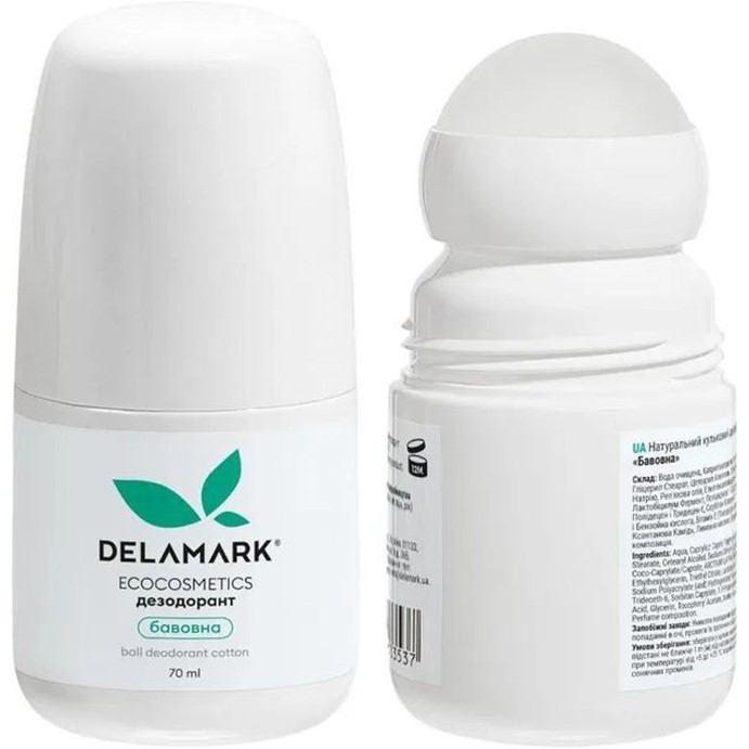 Дезодорант кульковий DELAMARK Бавовна 70 мл (4820152333537) Дезодорант кульковий DELAMARK Бавовна 70 мл (4820152333537)