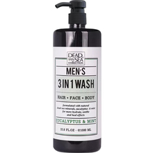 Гель для душу DEAD SEA COLLECTION Евкаліпт та м'ята чоловічий 3 в 1 для тіла, волосся та обличчя 1000 мл (7290107427678)