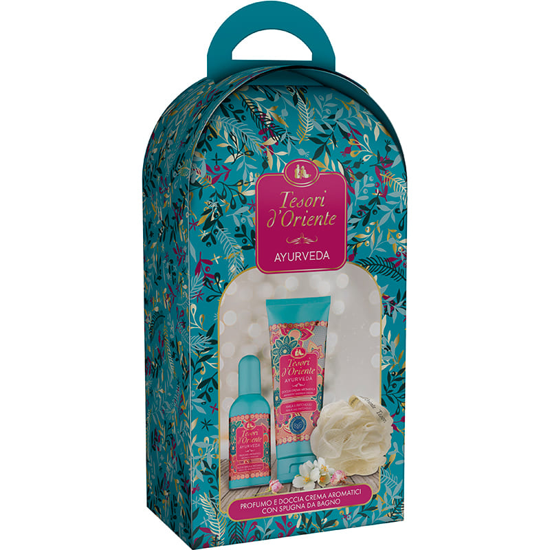 Набір TESORI D'ORIENTE Ayurveda Парфумована вода 100 мл + Гель для душу 250 мл + Мочалка для ванни (8008970058221)