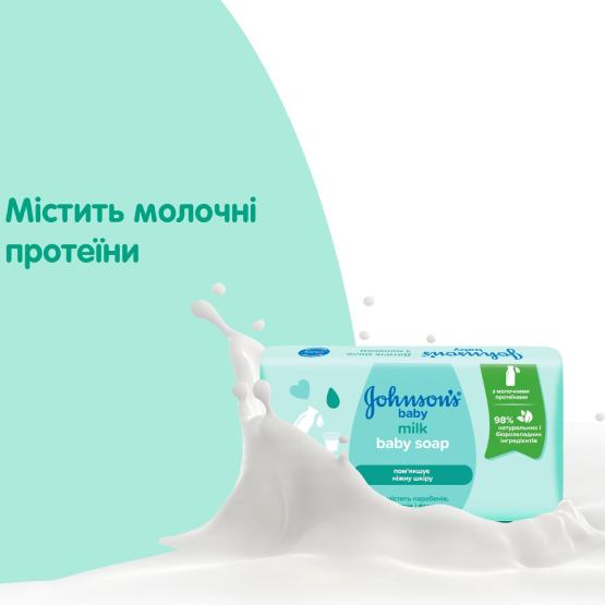 Фото Детское мыло JOHNSON’S BABY с молоком 90 г (3574661831114)
