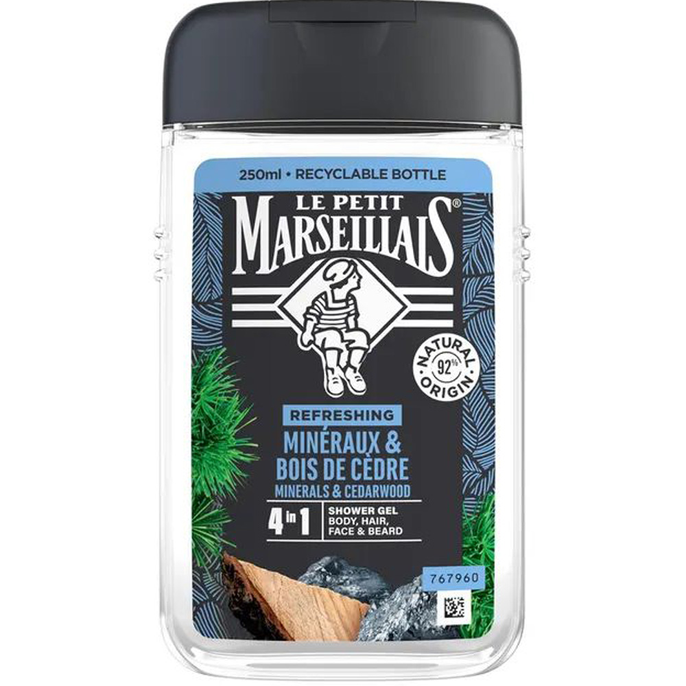 Гель для душа LE PETIT MARSEILLAIS Кедр и Минералы 4 в 1 250 мл (3574661190365/3574661714516)