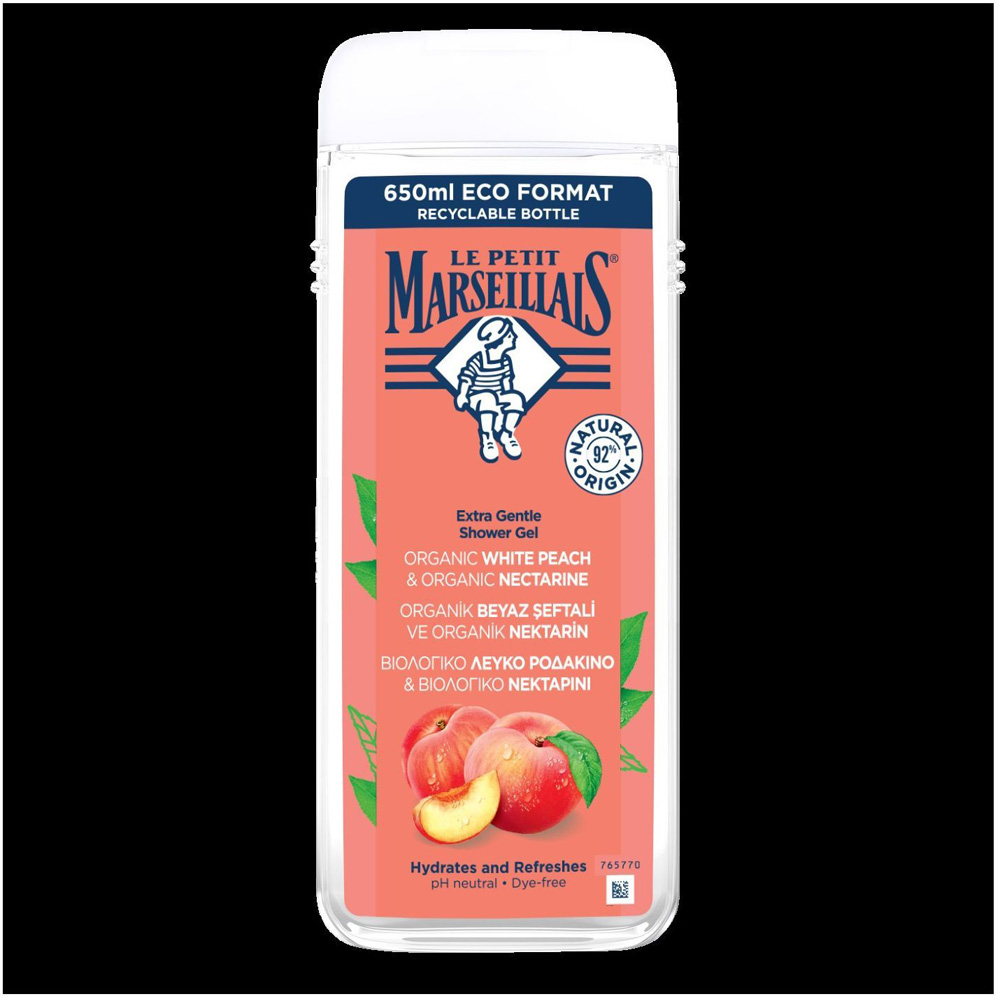 Гель для душа LE PETIT MARSEILLAIS БІО Белый персик и нектарин 650мл (3574661285955/3574661714738) Вид гель для душа