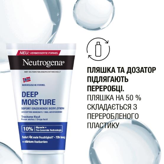 Фото Лосьон для тела NEUTROGENA глубокое увлажнение для сухой кожи 75 мл (3574660577518/3574661750538)